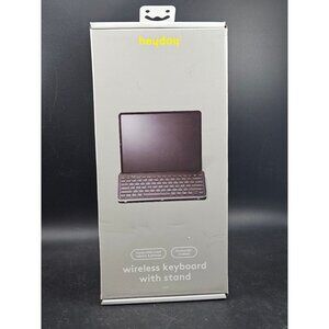 Heyday Wireless Keyboard With Stand Bluetooth Enabled Compact Design Gray
